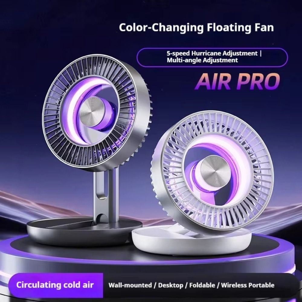 Electric Fans Rechargeable High-speed Turbos Air Conditioning Portable Size Foldable Fresh Air Fan Compact Size 5 Speed Cooling Tools Desk Fan Home Office