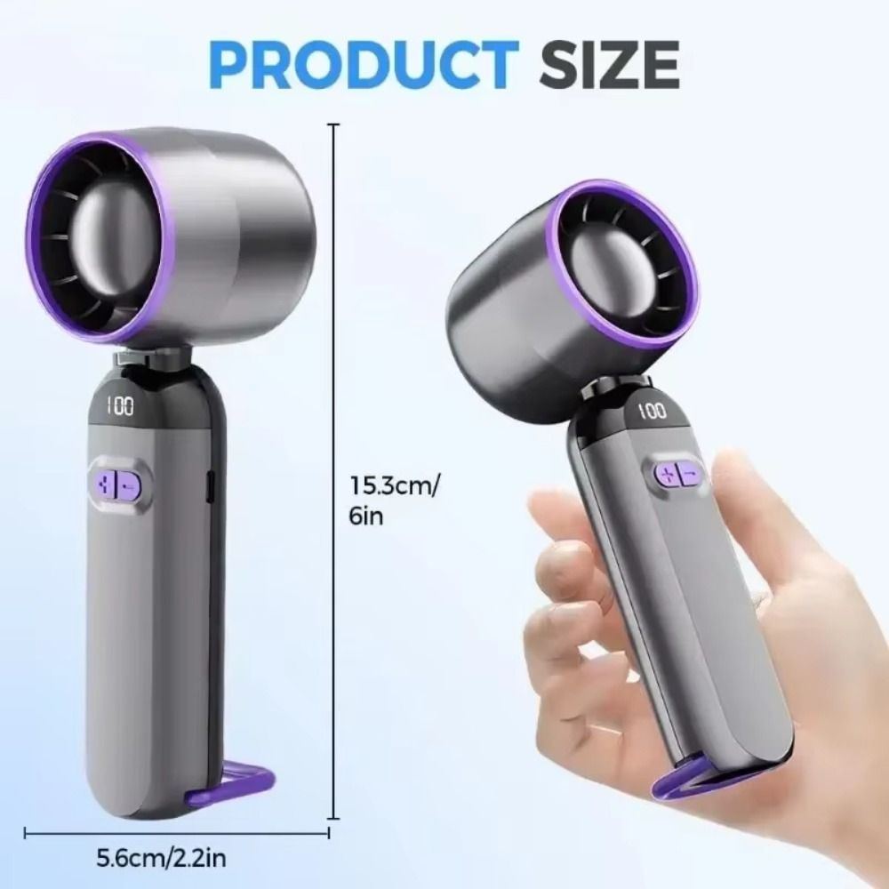 Camping Portable Small Charging Fan Rechargeable Stand Mini Hand Fan Compact Convenient Turbo Fan Dedicated Dryer