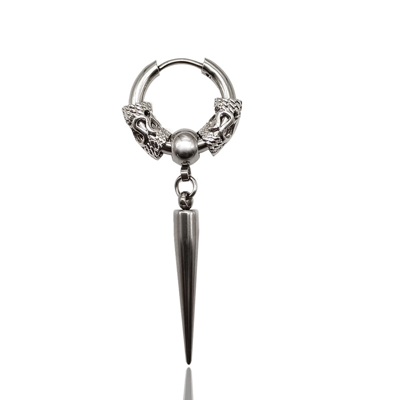 【Fresh steel men's earrings trend men's ear clip new hot jewelry earrings earrings