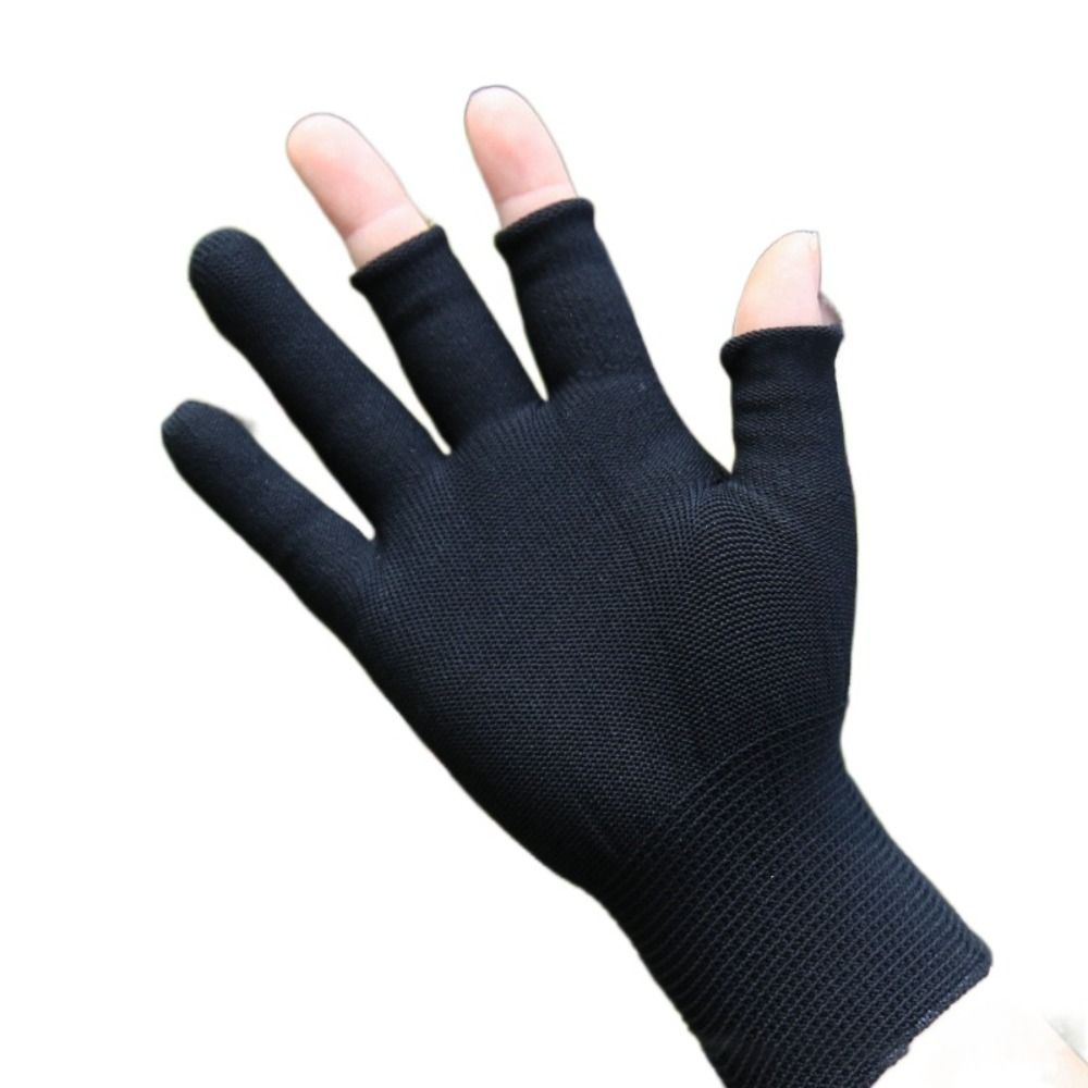 Sports/Biking Stretch Driving Gloves Open Two Finger Anti-Slip Sunscreen Gloves Wear Resistant Cycling Mittens Spring Summer