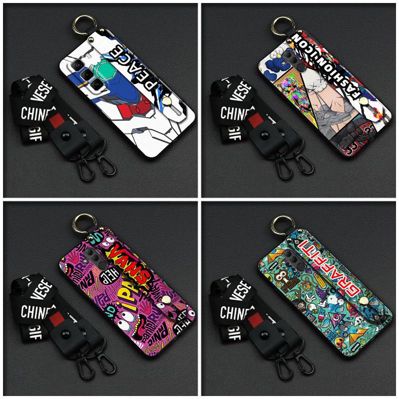 Anti-dust Phone Holder Phone Case For infinix Hot50 5G/X6720 Wristband Graffiti Fashion Design protective personality