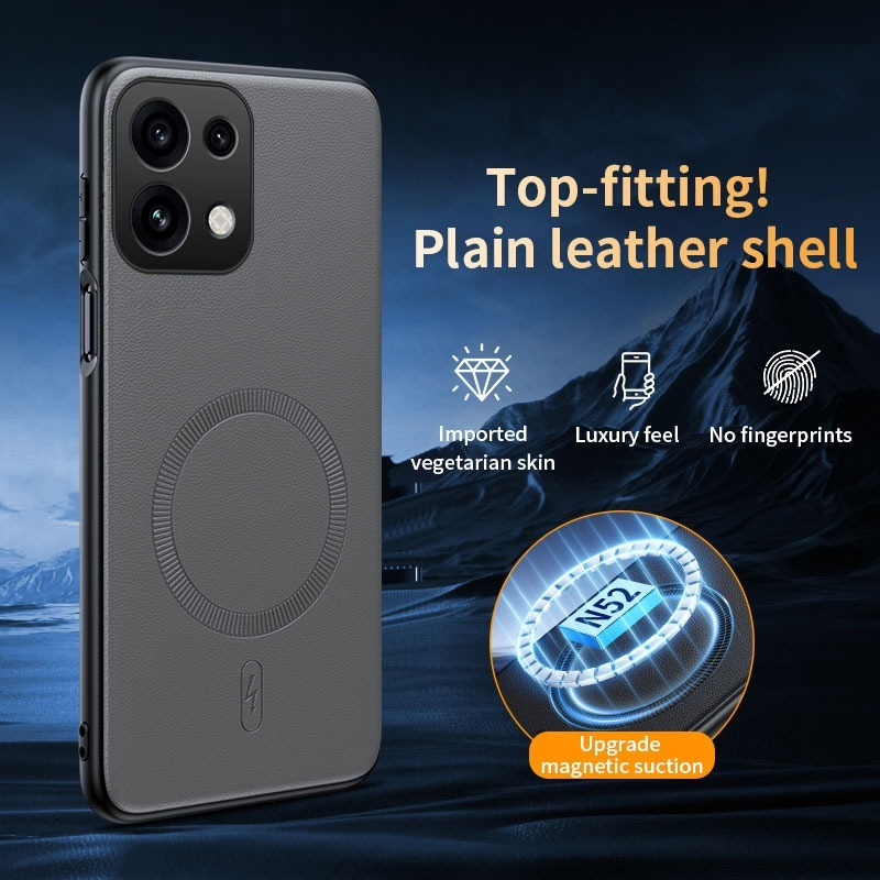 For OPPO Reno 16 / 16 Pro Phone Case ‌Versatile Color Options‌ Fingerprint-Resistant‌ Magnetic Design Luxury Leather Anti-knock Shell for OPPO Reno 16 ProCover casing HP