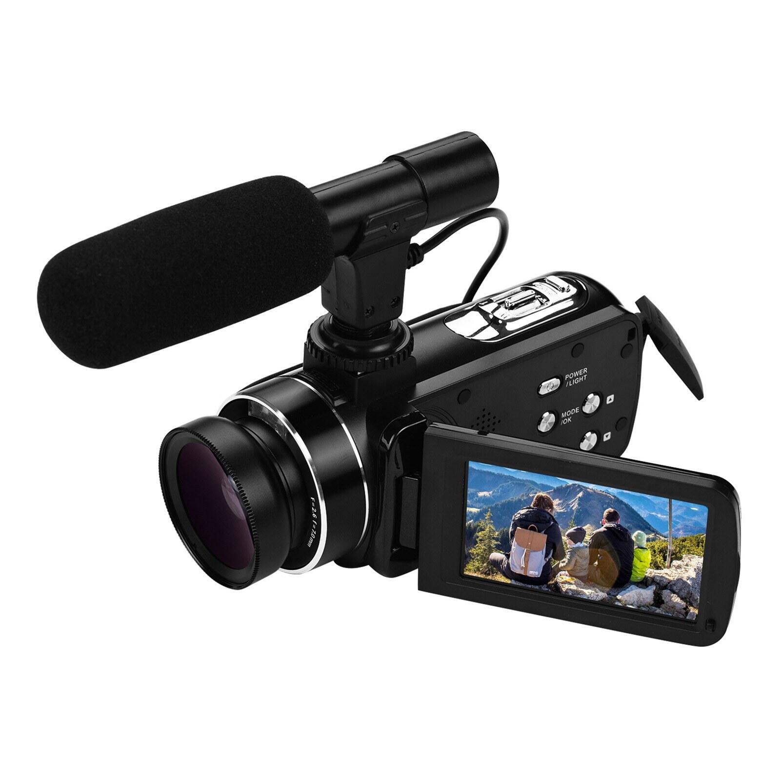 Andoer 4K Handheld DV Professional Digital Video Camera CMOS Sensor Camcorder-black