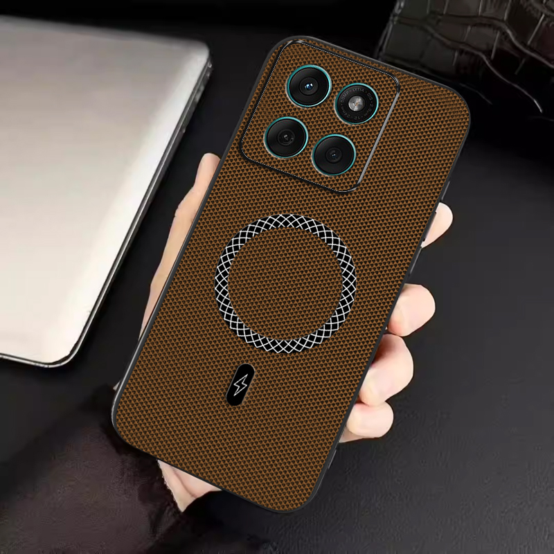 Biruiqu Motorola Edge 60 Fusion New Ultra-thin Magnetic Leather Shock-absorbing Protective Phone Case