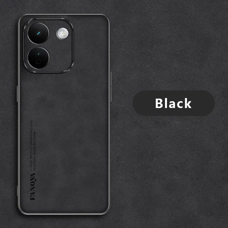 Sroof For Redmi Note 17 Pro Max Lambskin Leather Pounch Silicone Shockproof Case Slim Back Cover