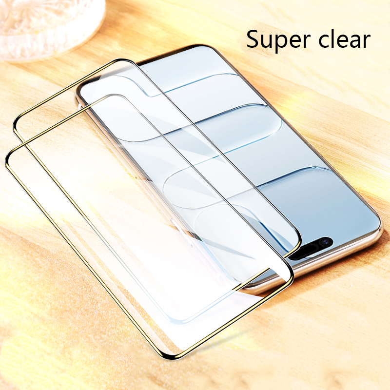 (2PCS)Biruiqu For iPhone 17 9H 2.5D Full Cover Tempered Glass Screen Protector Film Black