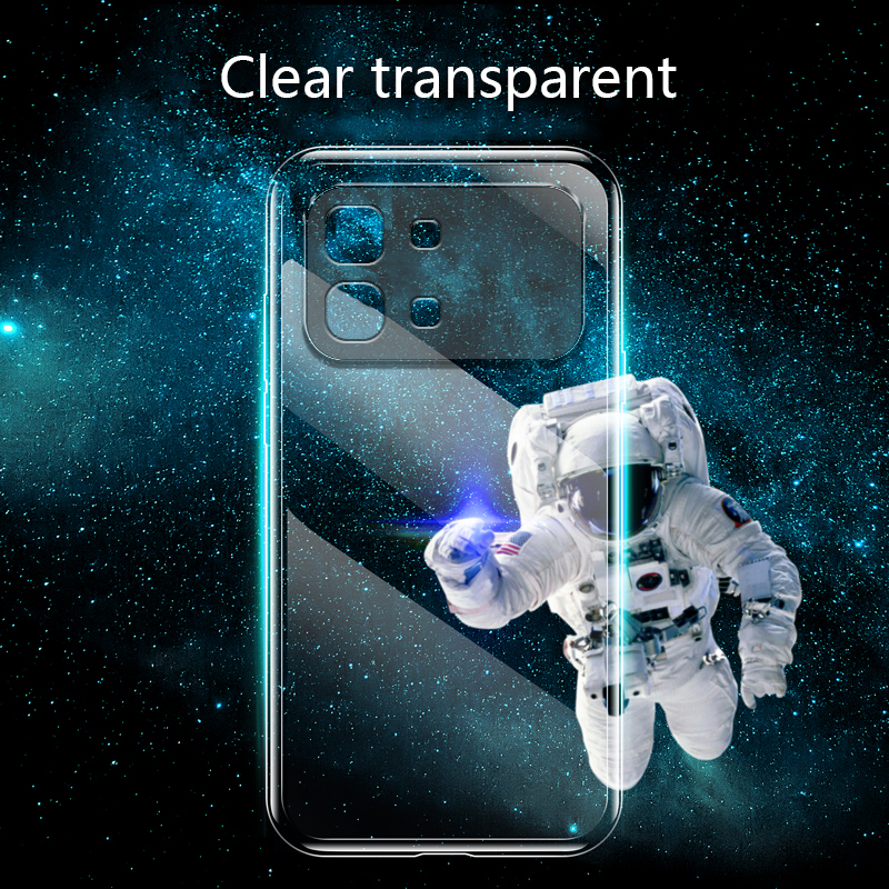 Biruiqu For Infinix Smart 20 Back Cover Soft Casing Transparent TPU Simple Case Covers