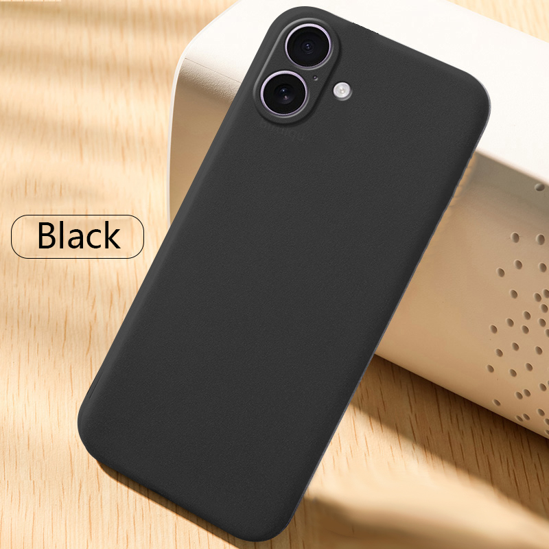 Biruiqu For iPhone 17 Anti Slip Soft TPU Sandstone Matte Back Case Cover