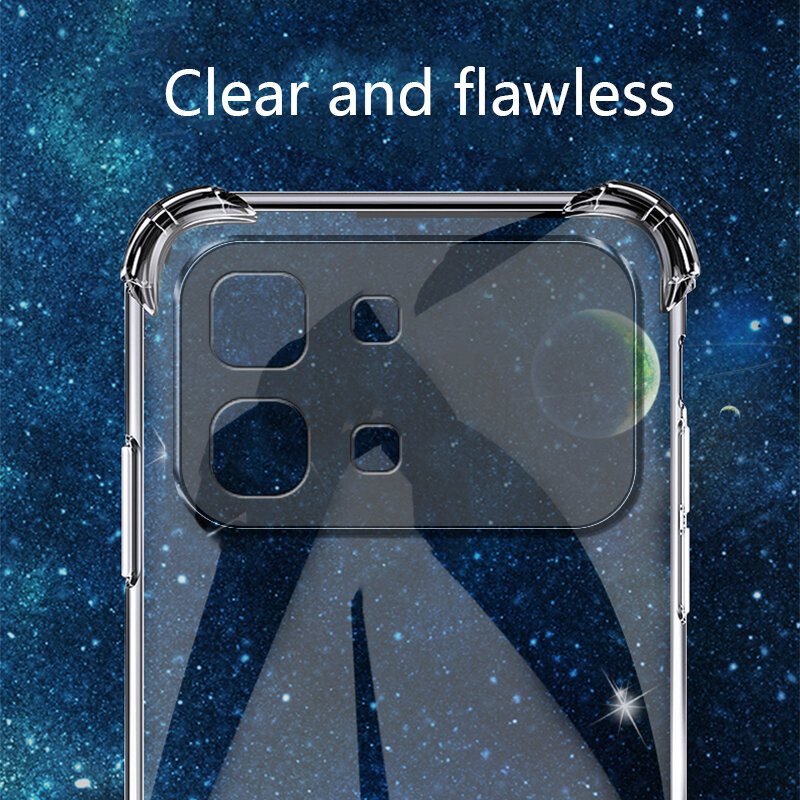 Biruiqu For Shockproof Soft Back Case Cover For Infinix Note 60 Ultra