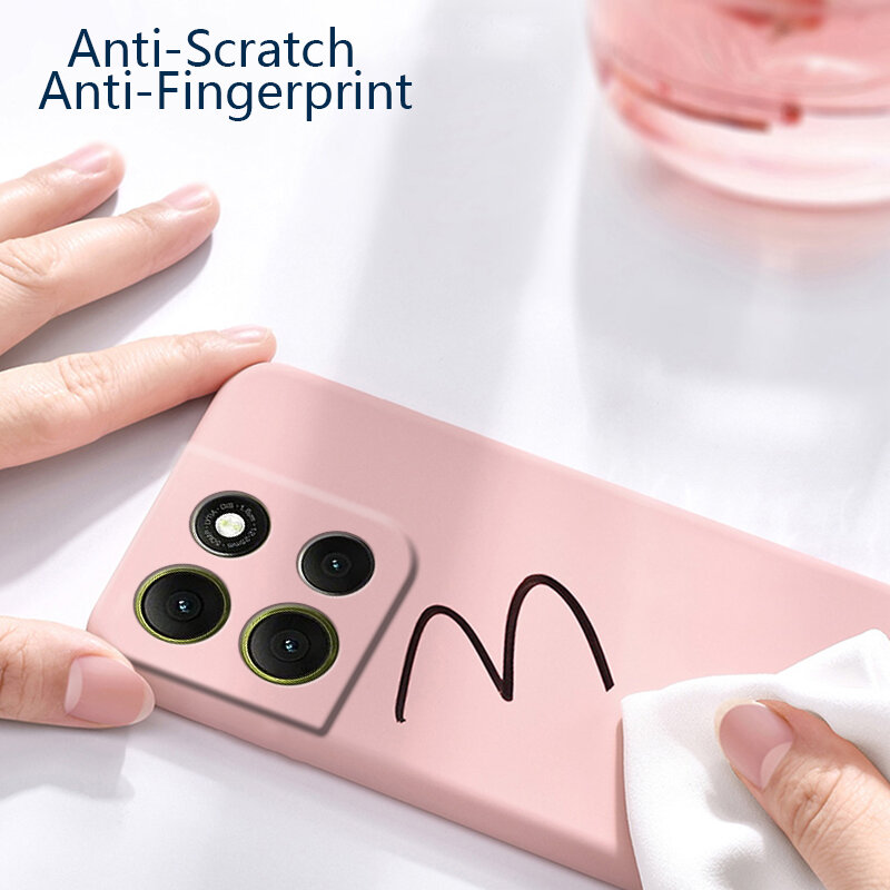 Sroof For Motorola Moto G86 Liquid Silicone Macaron Candy Color TPU Falling and shockproof Soft Phone Case Shell Protector Back Cover