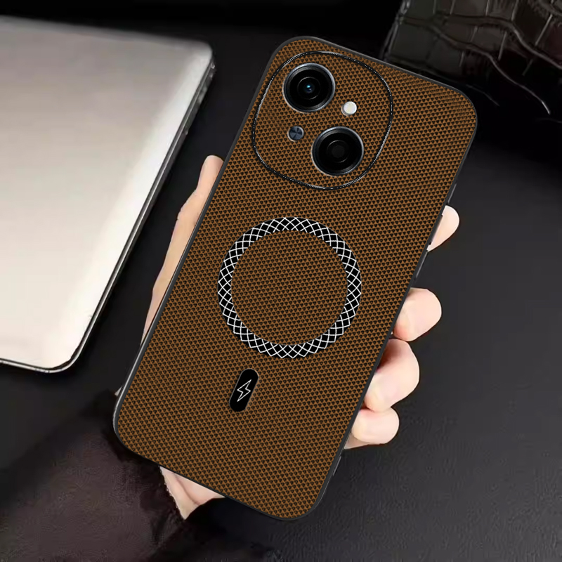 Biruiqu Tecno Spark 30 New Ultra-thin Magnetic Leather Shock-absorbing Protective Phone Case