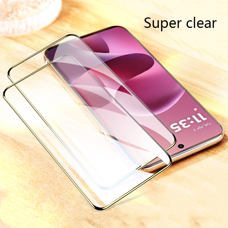 (1PCS)Biruiqu For Motorola Moto G37 9H 2.5D Full Cover Tempered Glass Screen Protector Film Black