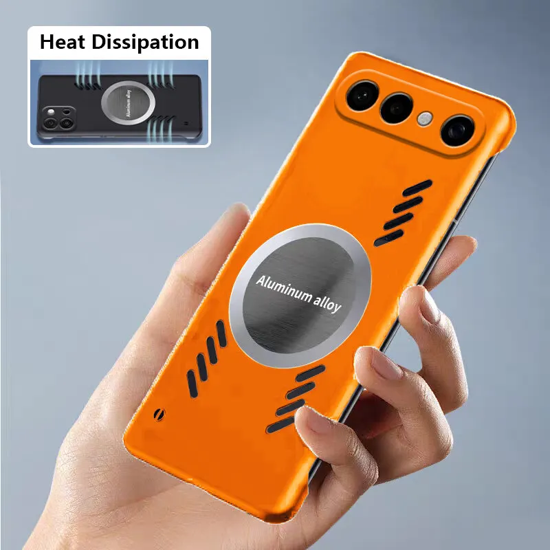 Sroof For Vivo X300 FE Bezel-less Case Magnetic Attachment Slim Heat Dissipation PC Phone Case