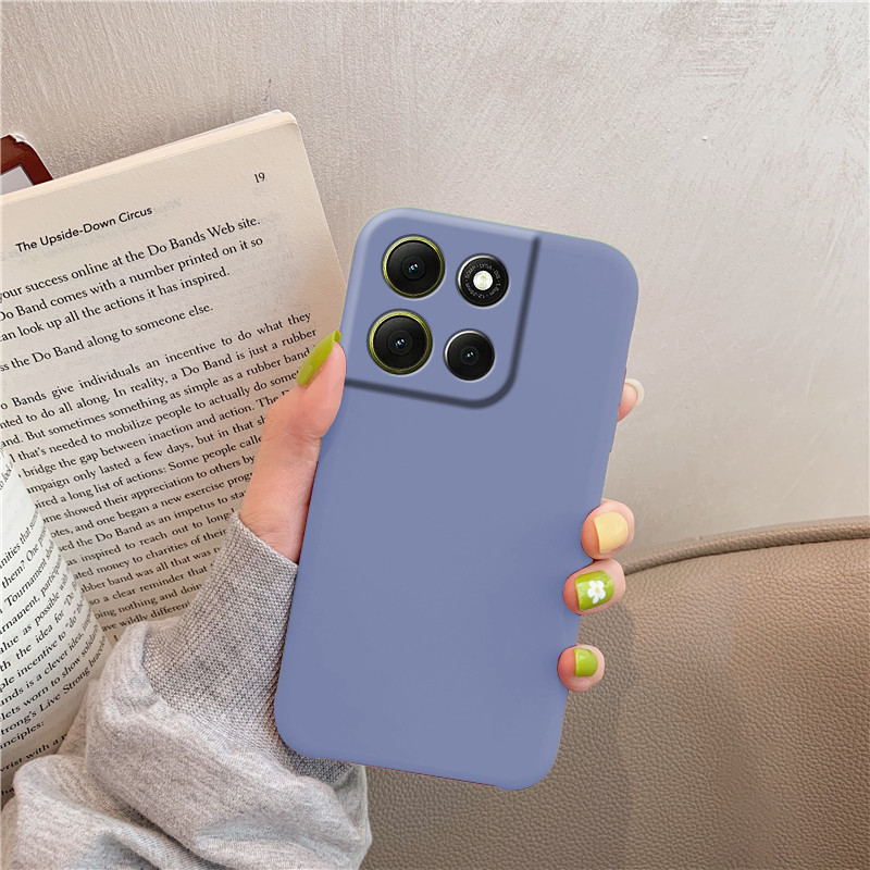 Biruiqu For Motorola Moto G86 Case Liquid Silicone Soft Gel Rubber Shockproof Cover