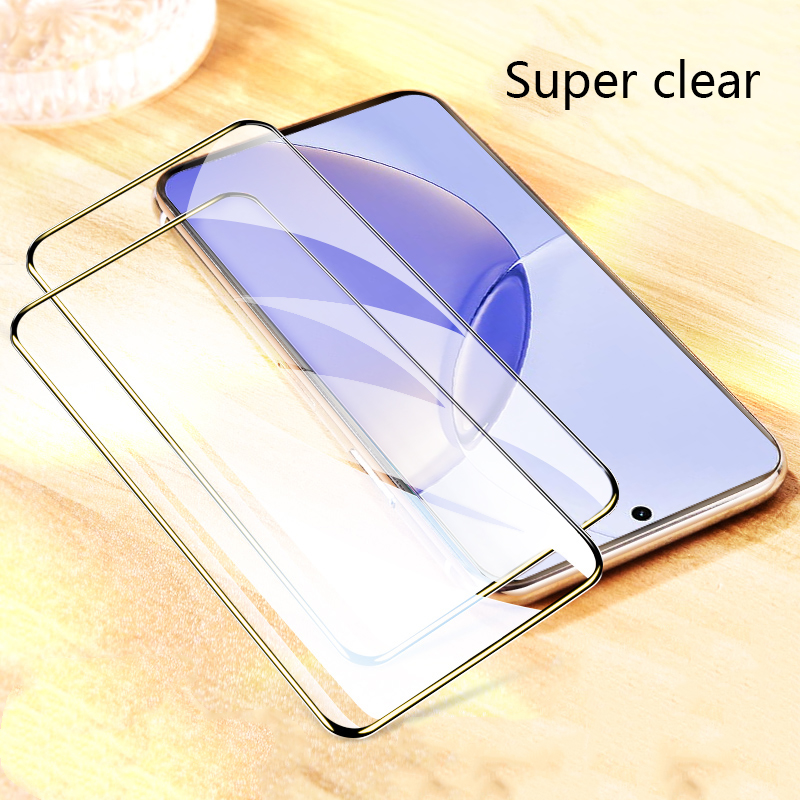 (1PCS)Biruiqu For Realme 16 Pro 9H 2.5D Full Cover Tempered Glass Screen Protector Film Black