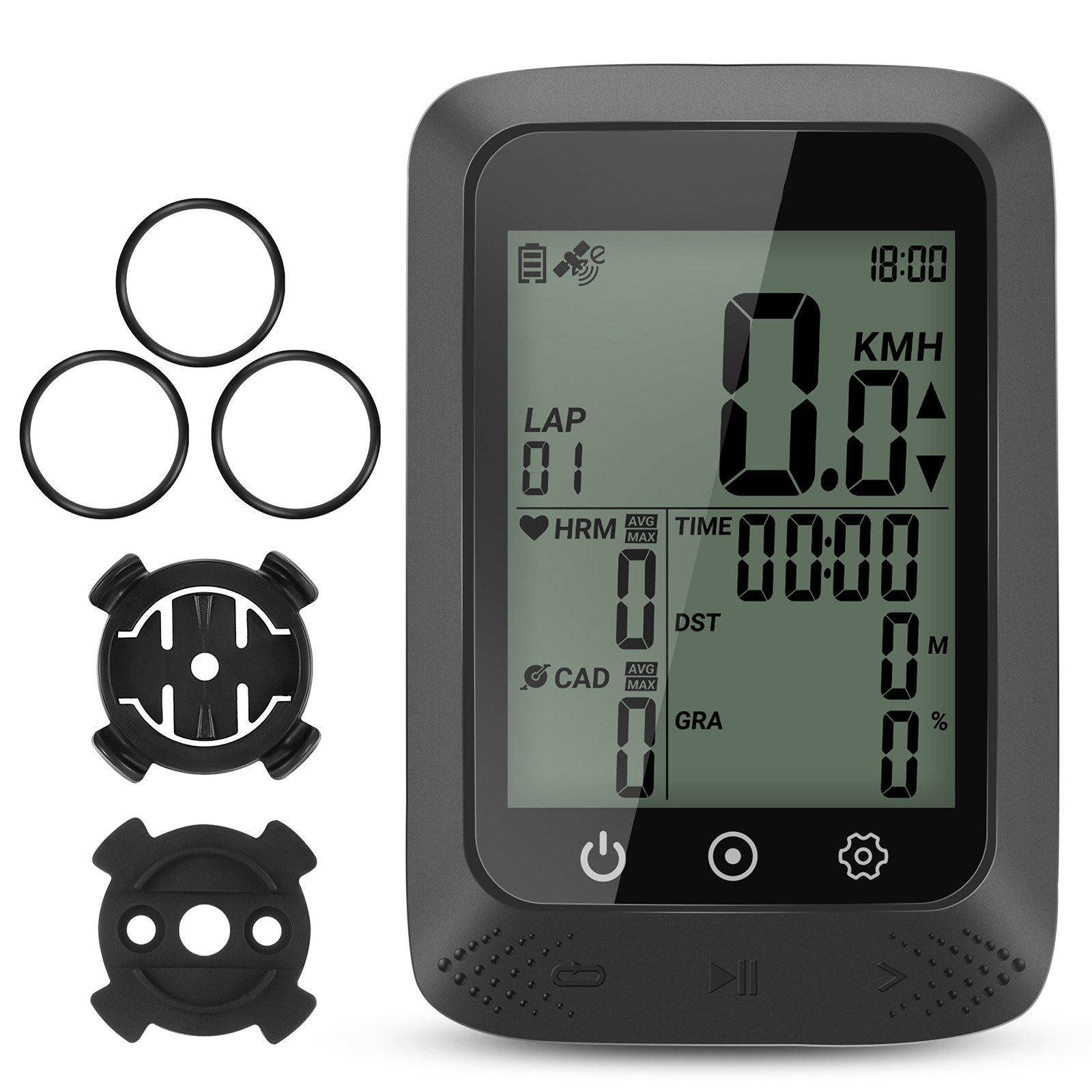 WEST BIKING Bicycle SpeedoMeter Waterproof Cycle Route Navigation Mileometer Multi-functional Digital Bike Speedometer Full Screen Mobile Phone APP Control Cycle Stopwatch