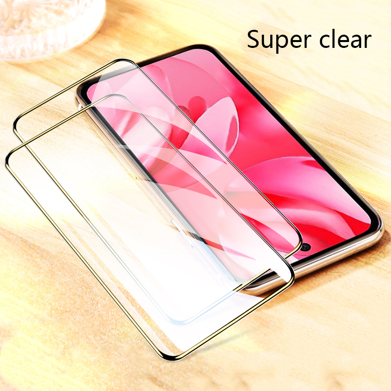 (2Pcs)Biruiqu For Google Pixel 8 9H 2.5D Full Cover Tempered Glass Screen Protector Film Black