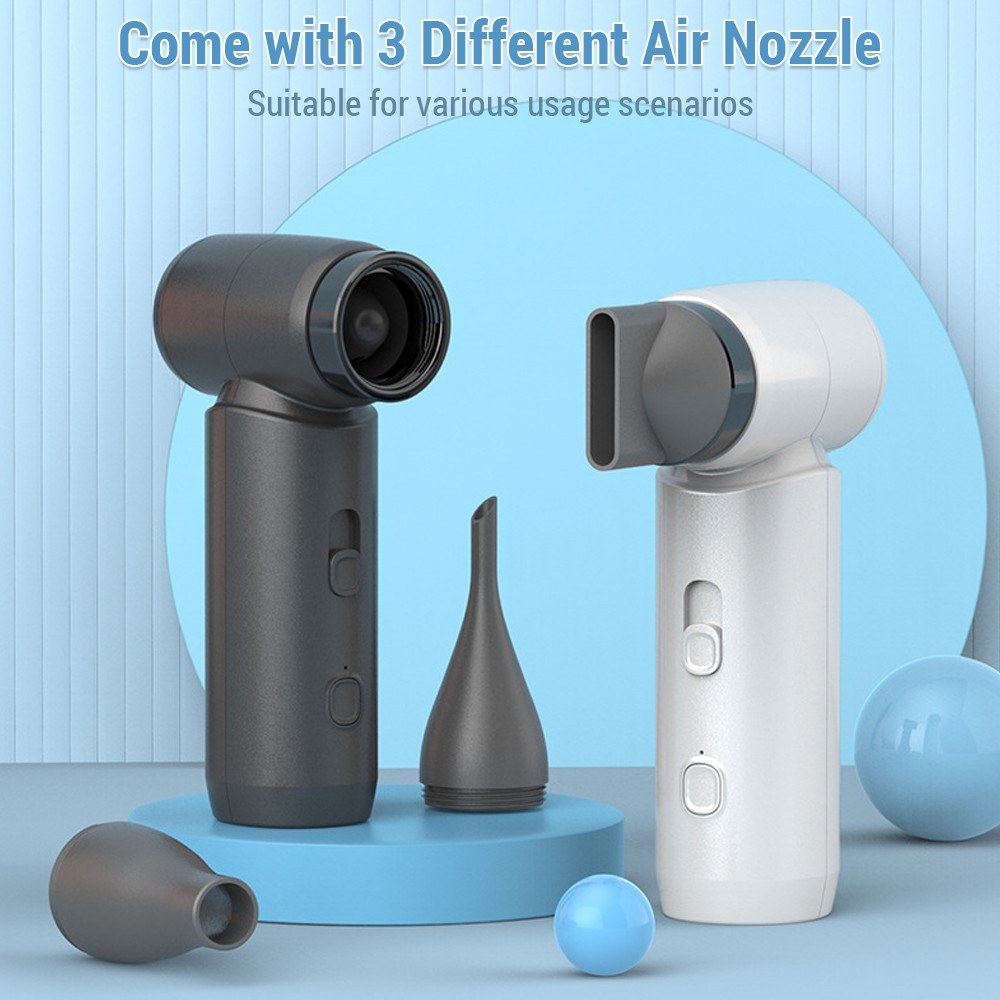 80000RPM Portable Electric Air Duster Mini Turbo Fan 4500mAh Rechargeable Jet Blower for Keyboard Cleaning Camping BBQ