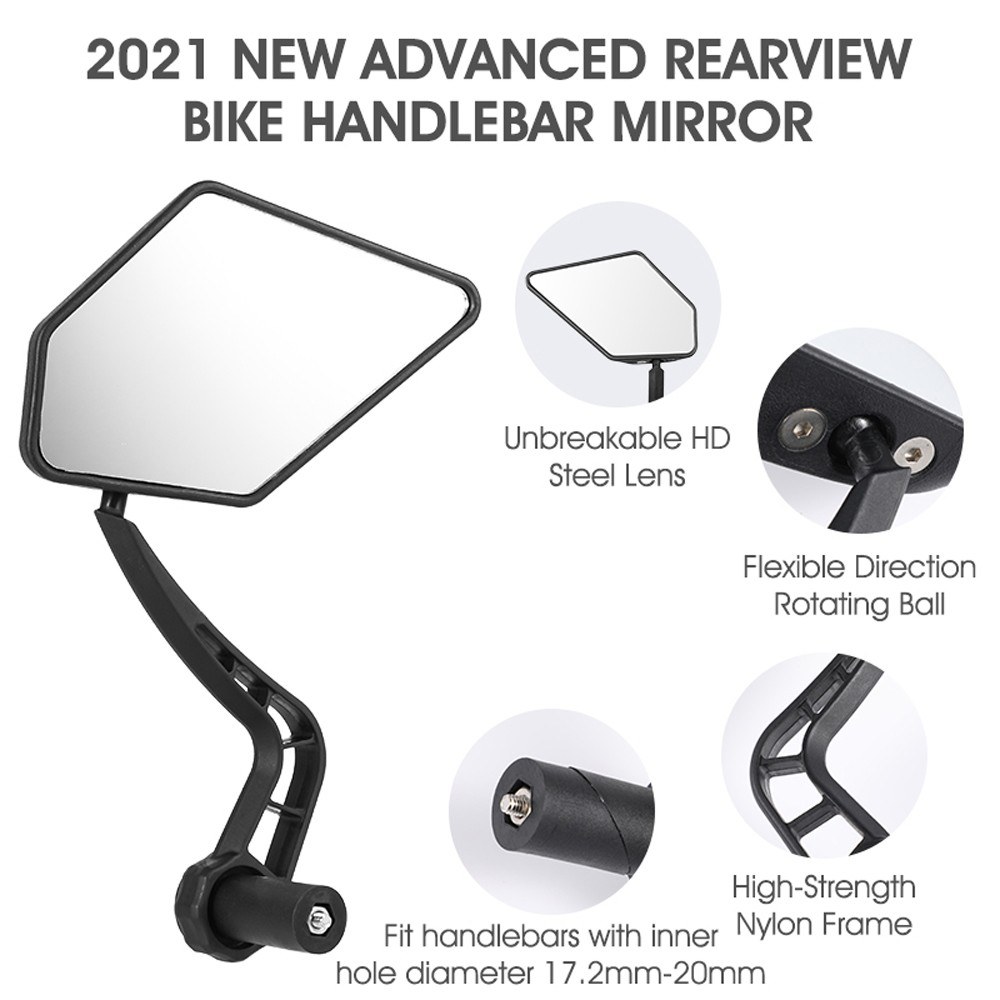 WEST BIKING Mini Bicycle Rear View Mirror Rotatable Rearview Safety Side Handlebar Mirror