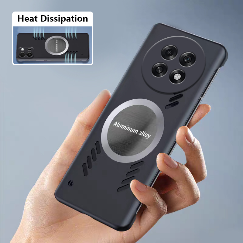 Sroof For OPPO F31 Pro + Bezel-less Case Magnetic Attachment Slim Heat Dissipation PC Phone Case