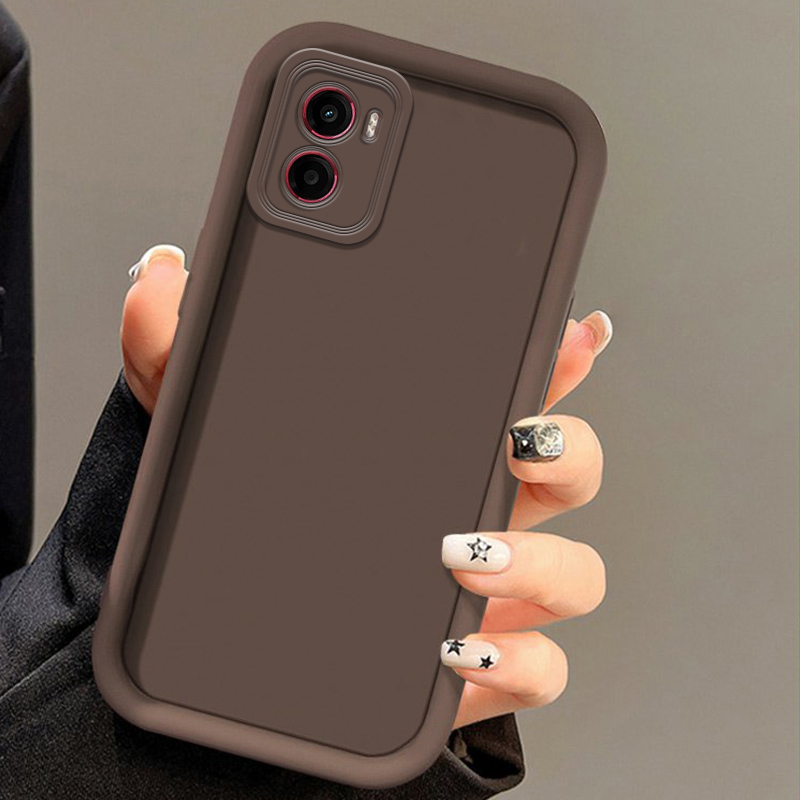 Biruiqu For Motorola Moto G05 New Angel Eye Step Lens Full Pack Thickened Anti Drop Silicone Protective Cover