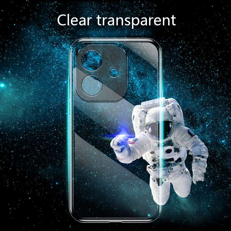 Biruiqu For OPPO A60 5GBack Cover Soft Casing Transparent TPU Simple Case Covers