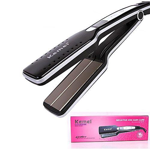 Kemei Professional Steam Flat Iron Hair Straightener Curling Irons Km-8817