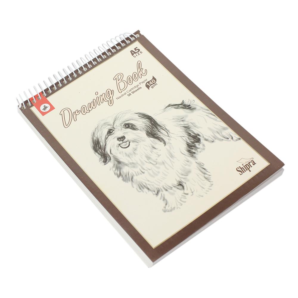 Vicky Stationery Spiral Drawing Book A5- 50 Sheets-145GSM Cartridge Paper