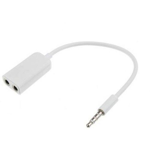 Cable 3.5MM Stereo Audio Jack Headphone Splitter White Fast Charging High Speed Transfer Compact Size
