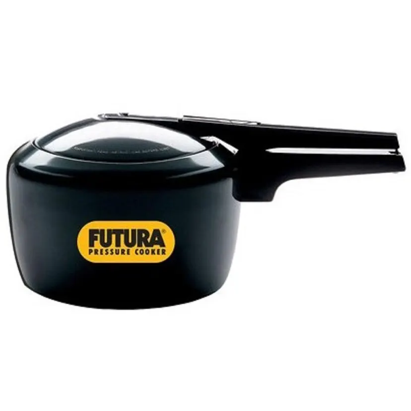 Futura Black High Anodized Pressure Cooker - 5 Litres