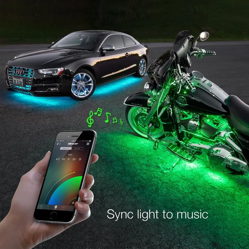 Led Rgb Motorcycle Strip Light With Wireless Phone App Control