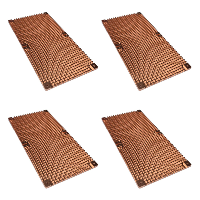 4X for 3060 3080 3090 Backplane Pure Copper Heat Sink Graphics Card Memory Auxiliary Radiator 90X180MM(4mm)