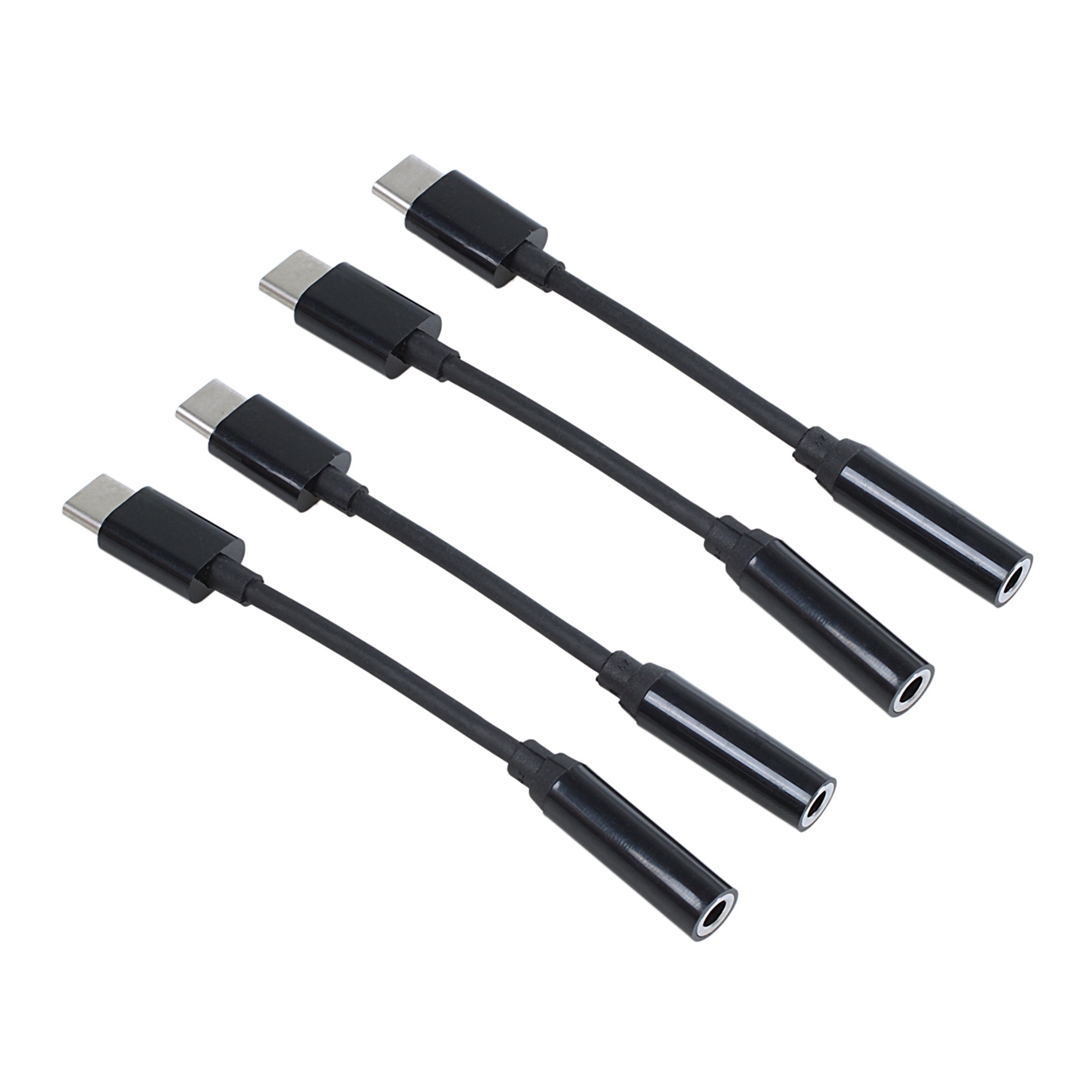 fasdaga 4 Pack USB C to 3.5mm Headphone Jack Adapter, Type C Male to 3.5mm Female AUX Jack Stereo Earphone Converter