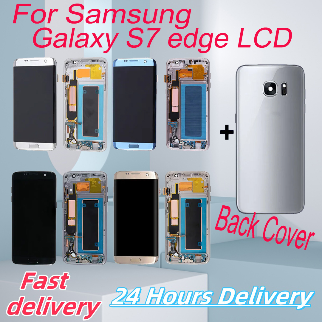 HOT With Burn Shadow 5.5'' Super Amoled LCD For Samsung Galaxy S7 edge LCD G935 G935F Touch Screen Digitizer Assembly Replacement