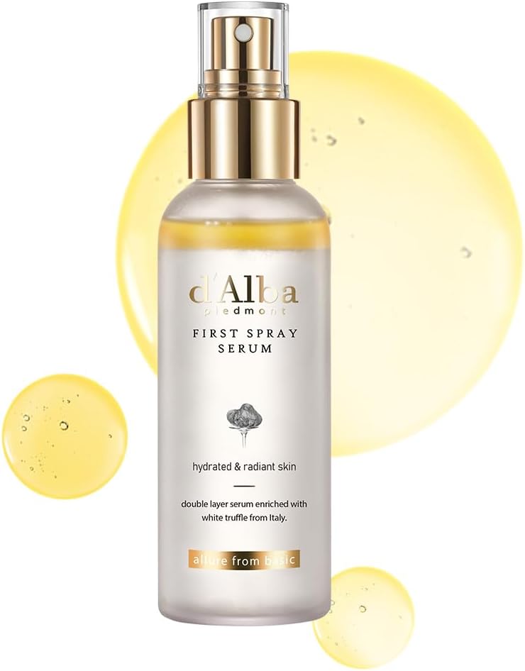 d'Alba Piedmont First Spray Serum, Hydrating, Glow Serum for Radiant Skin, Non Comedogenic, by Genuine Collection