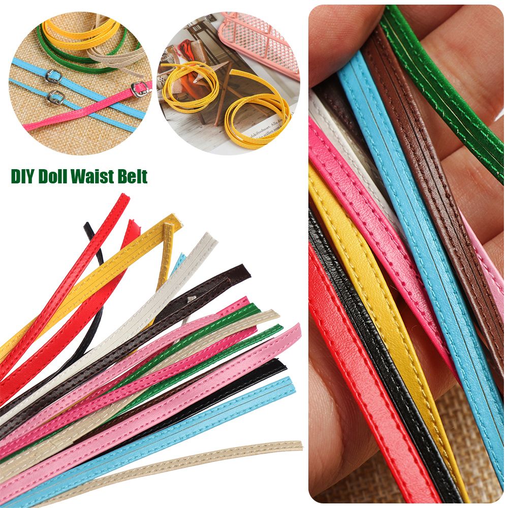 11 colors DIY Length 50cm Clothes Accessories Doll Waist Belts Kids Educational Toys Handmade Belt Material