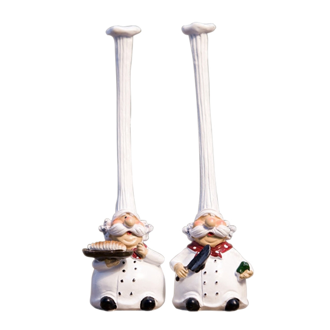 1 Pair of American Village Retro Top Hat Chef Plastic Decoration