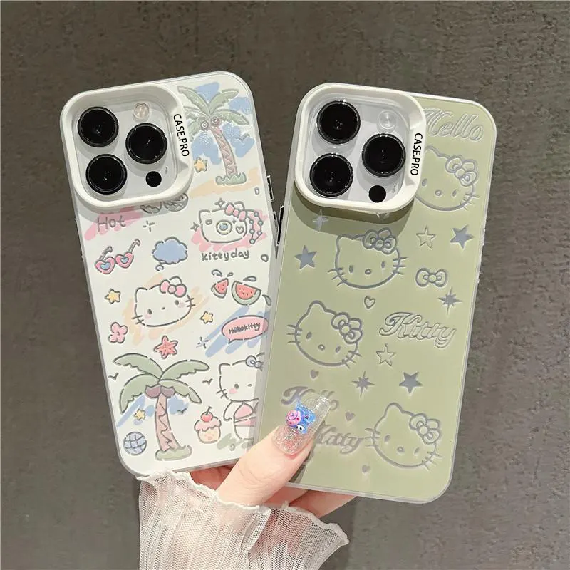 Wenefang Sanrio Hello Kitty Cute Phone Case For Samsung Galaxy A32 A52 A51 A31 A14 A24 A34 A54 A03S A13 A23 A33 A53 A30S Anti Fall Cover
