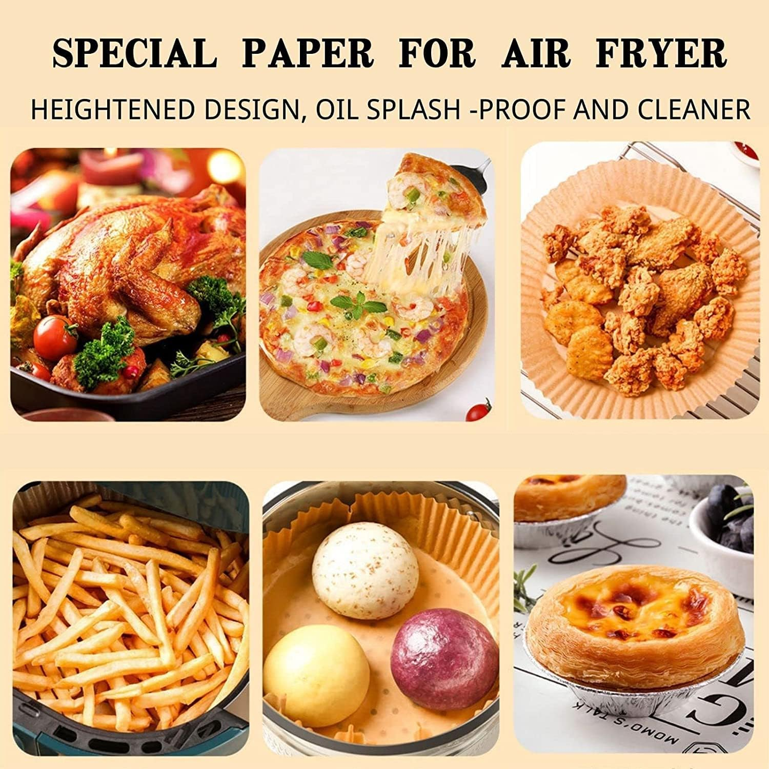 Air Fryer Disposable Paper Liner 50 Pcs