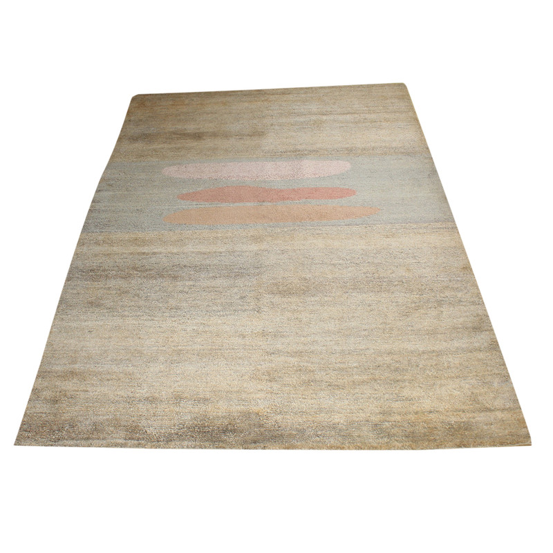 Natural With Color Plain With Small Pool Natural With Color Wool 80K Knot Carpet