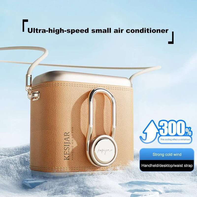 Portable Personal Wearable 360 Degree Rotating Stand Waist Clip Cooling Neck Fan for Fishing Camping Hiking