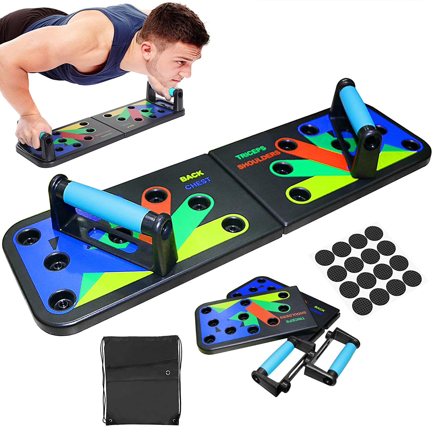 Foldable Push Up Board Multifunctional Body Comprehensive Exercise Stands Slimming Gym Training