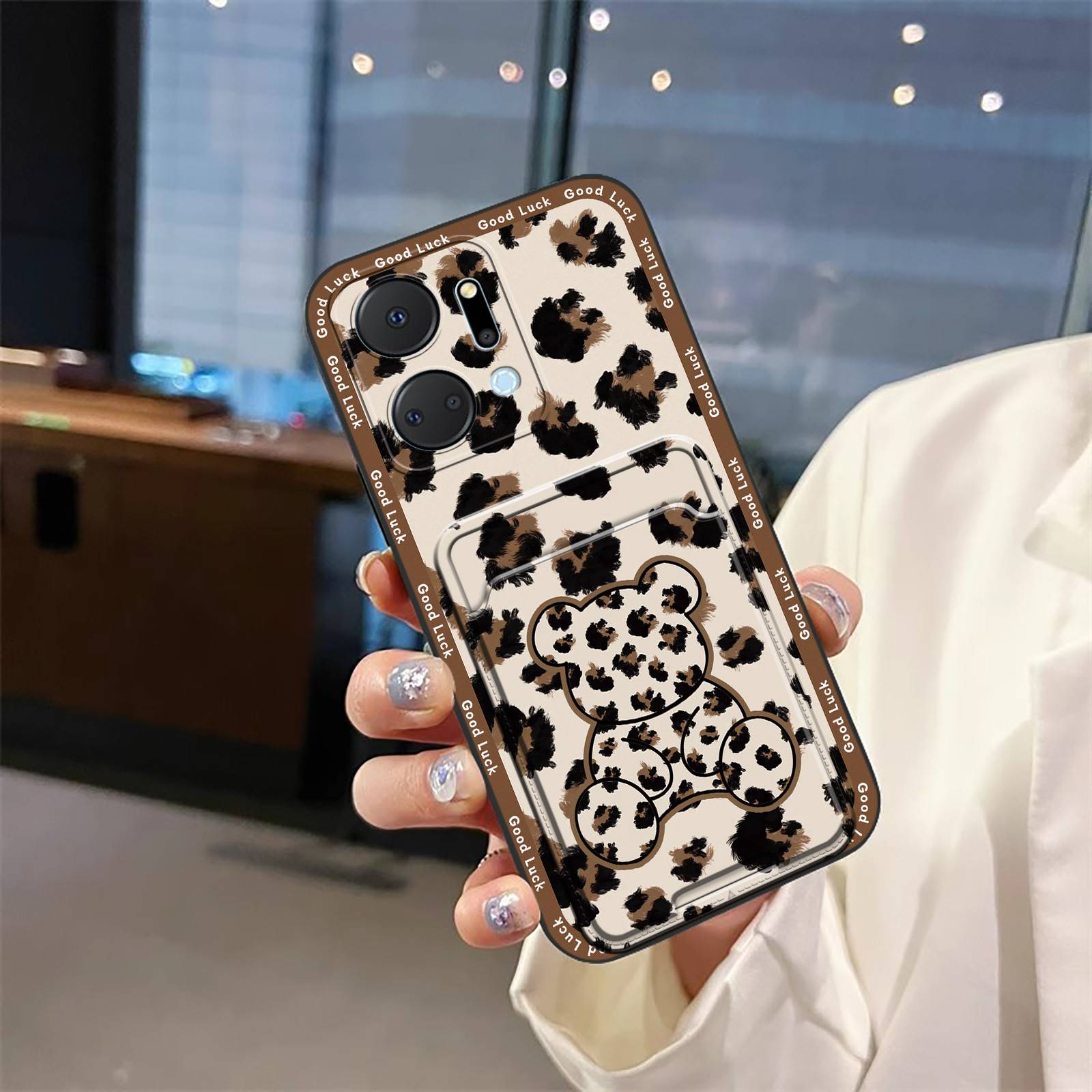 TPU Cute Phone Case For Honor X7a/Play7T 5G Full wrap Dirt-resistant Cartoon Card sleeve Graffiti Soft case protective