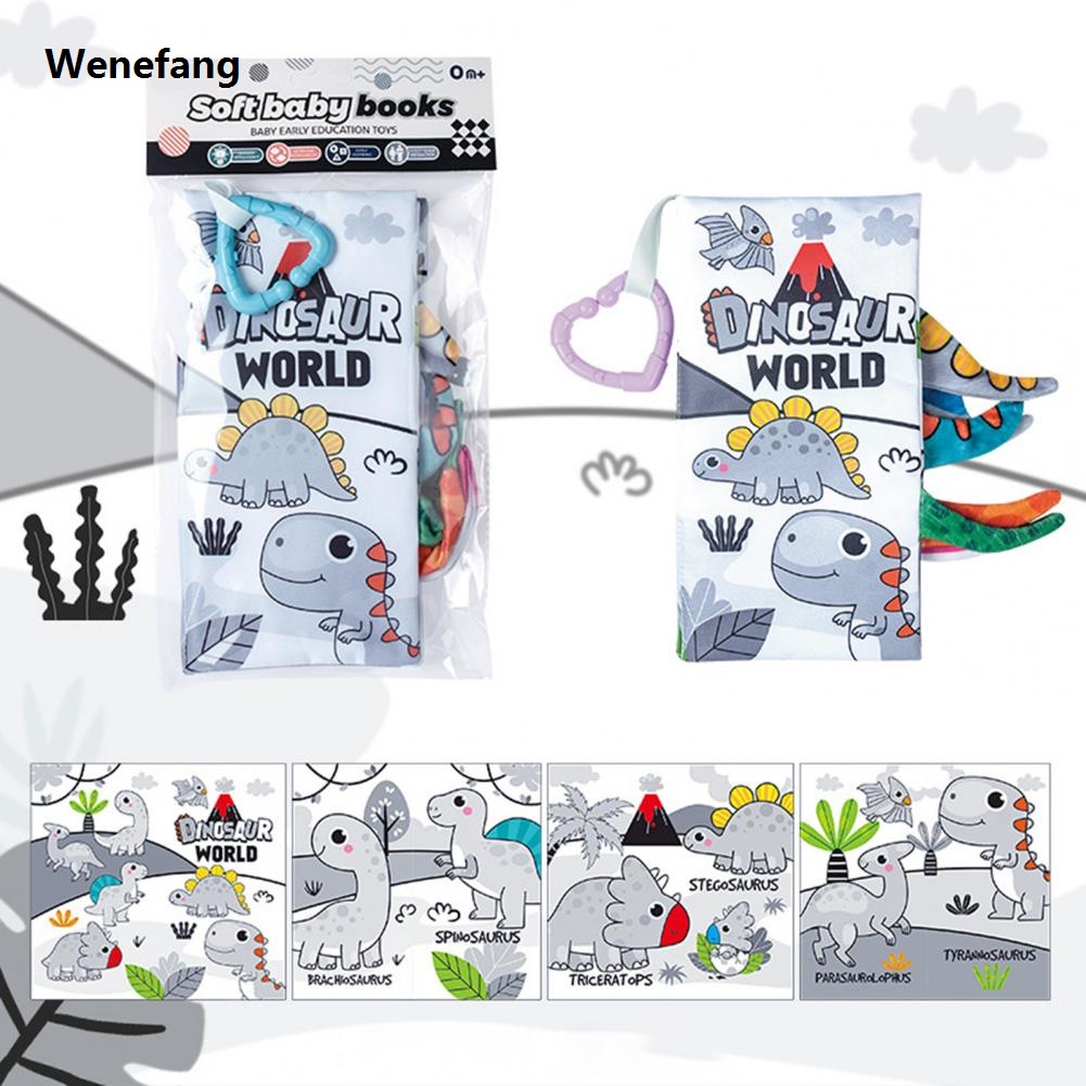 Wenefang 0-36M Baby Early Learning Toy Tail Cloth Book Puzzle Parent-child Portable Interactive Sound Paper Infants Activity Toys for Babies