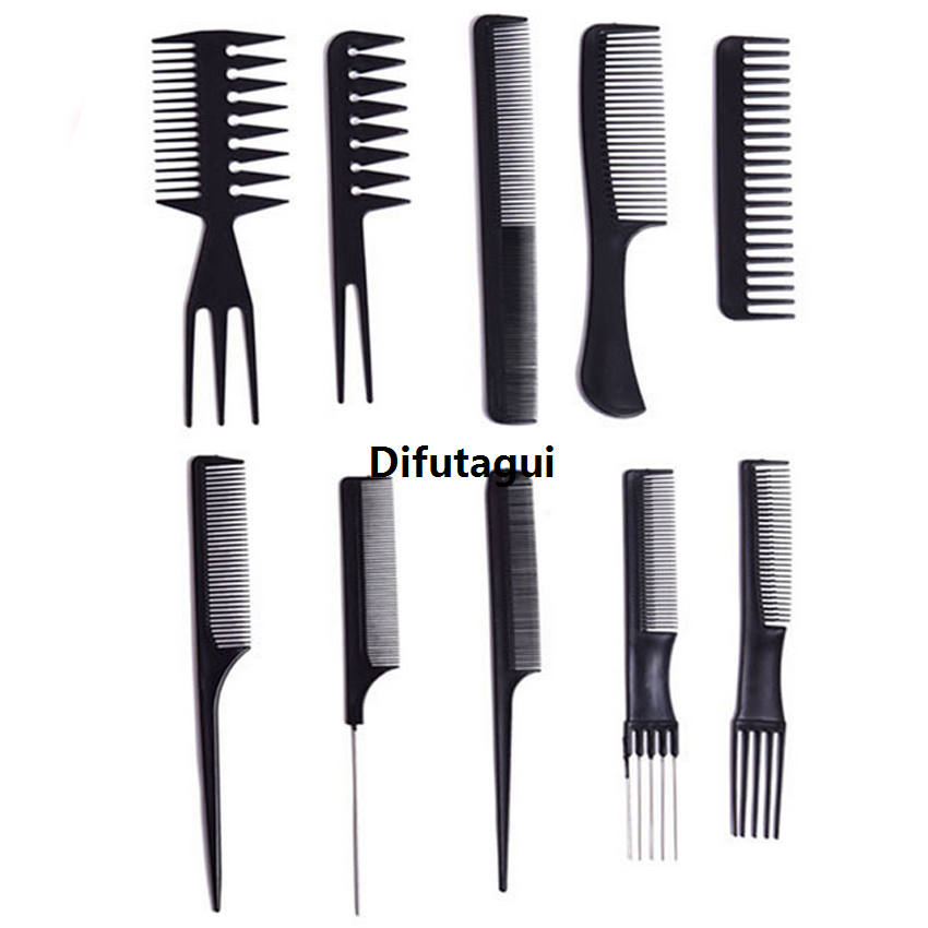 Difutagui P10 Comb Studio Salon Kind Comb Hairdressing Styling Set Combing 2025 New Black Approval 10/10 Design Barber Training Tail Combing Hair