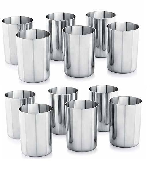 Stainless Steel Mirror Finish Tableware Drinkware Tumbler Drinking Glasses for Home, Restaurants, Office Capacity 200ml - Set of 1