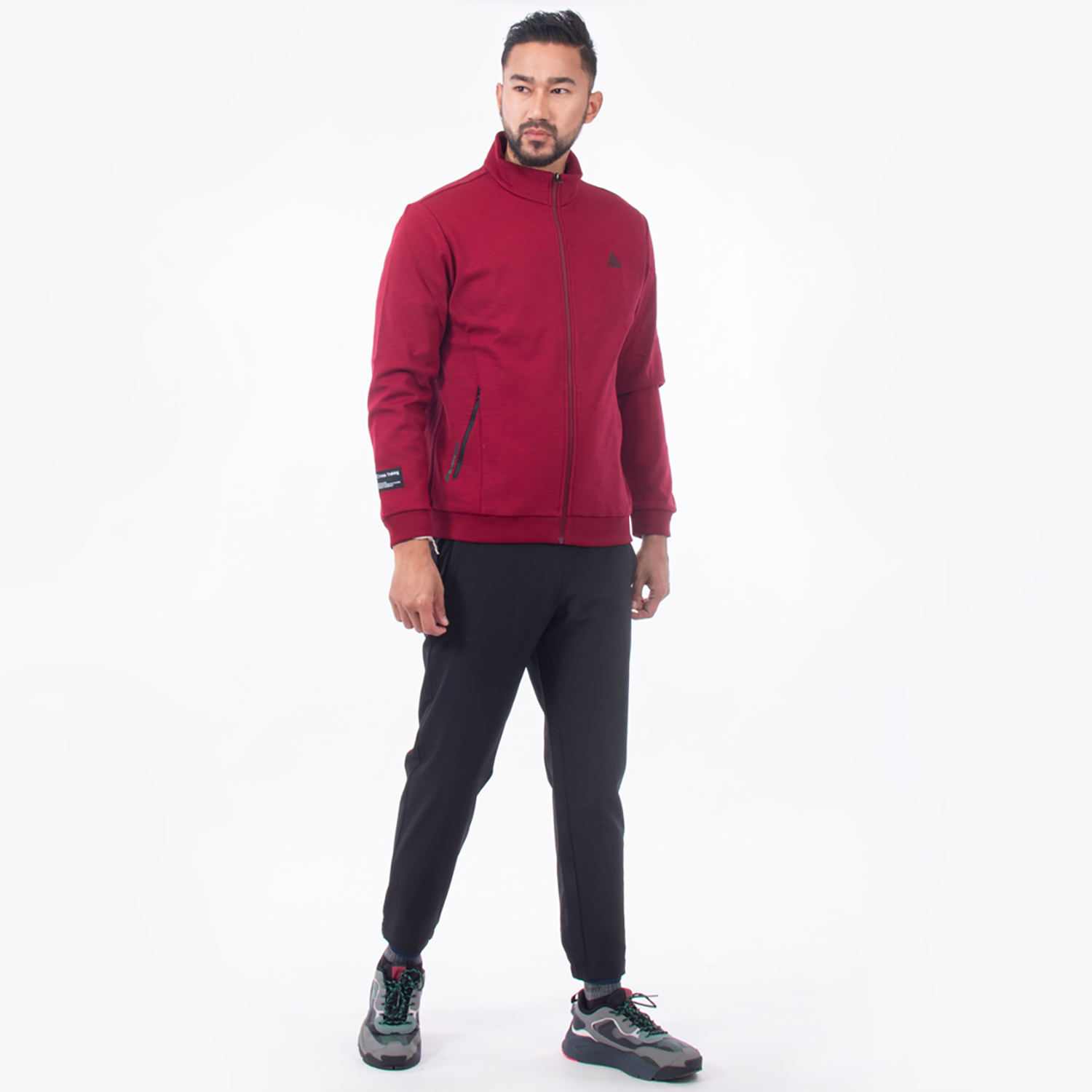 PEAK Zip Sweatshirt Maroon for Men FWA210011