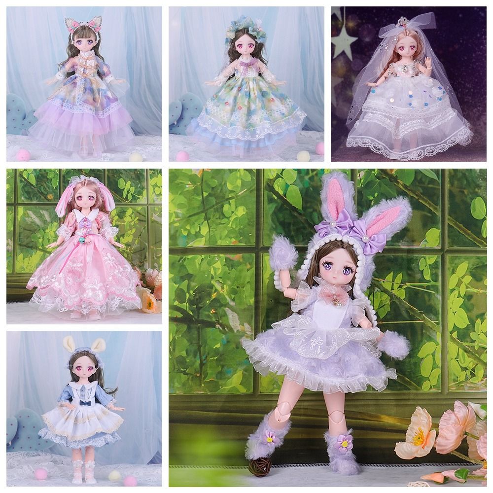 Wedding Dress DIY Dress Up 30cm Dolls Clothes Cute High Quality Doll Princess Dress New Design Fashion /6 Dress Up Doll DIY Clothes Doll Accessories