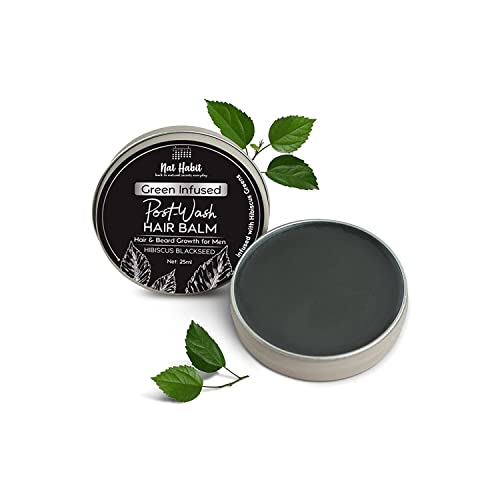 New Nat Habit Hibiscus Black Seed Hair Beard Balm For Hair Growth, Beard Growth, Hair Smoothening Straightening - Infused With Hibiscus Leaves (Pack Of 1, 25Ml), 35 Grams FROM INDIA(SAM)