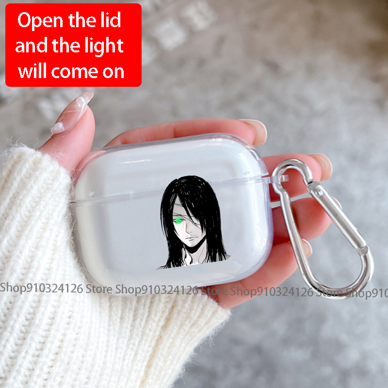 Anime Attack on Titan Transparent Case for Airpods Pro 3 2 1 Shingeki No Kyojin Levi Eren Yeager Airpod Cases TPU Earphone Cover SMGSLIB Mother